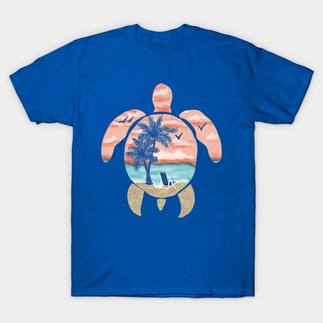 Love life ocean scene sea turtle design T-Shirt by Sheila’s Studio